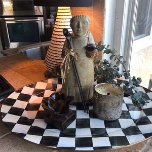 Mackenzie Childs Courtly Check Platter - LARGE !